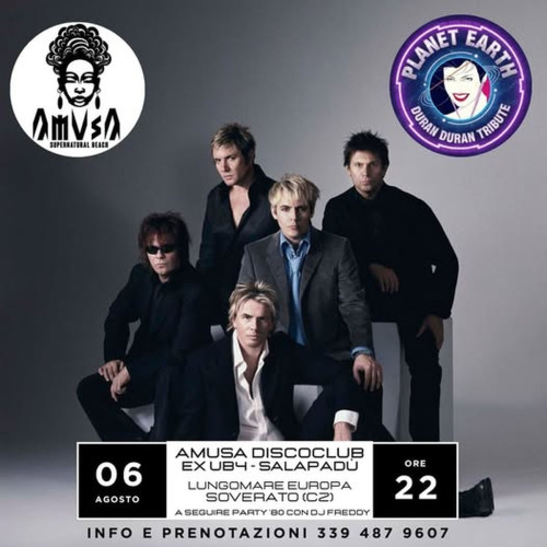 PLANET EARTH tributo ai Duran Duran live all'AMUSA Discoclub