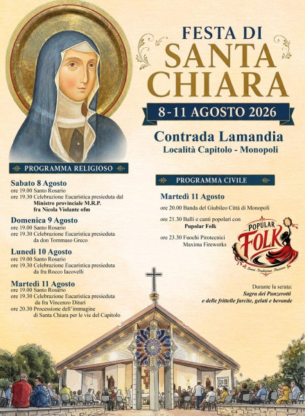 Festa di Santa Chiara in contrada Lamandia e pizzica con i "Popular Folk"