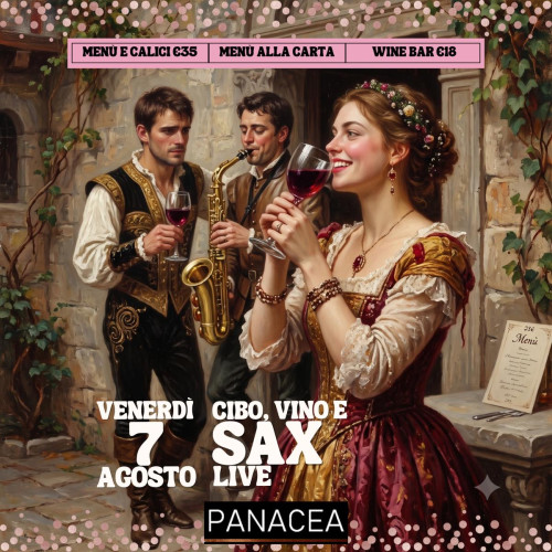 Vini, menù completo e sax LIVE