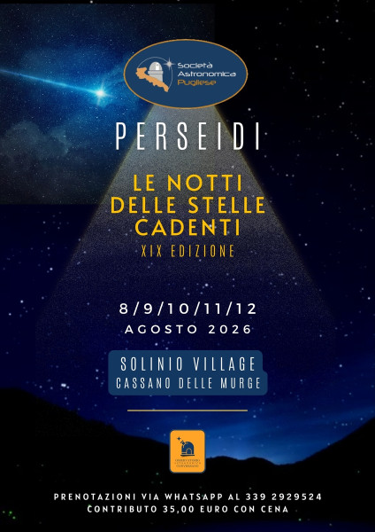 Perseidi 2026 - Le Notti delle stelle cadenti XIX edizione