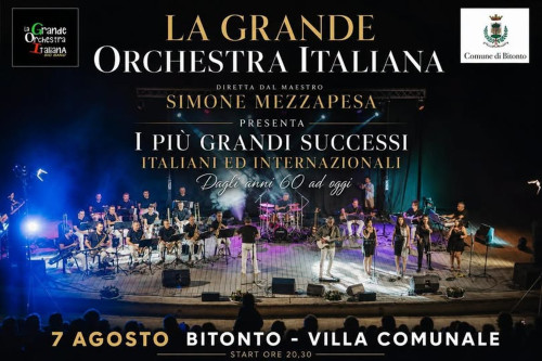 "LA GRANDE ORCHESTRA ITALIANA" per NOTTE DI MUSICA IN VILLA