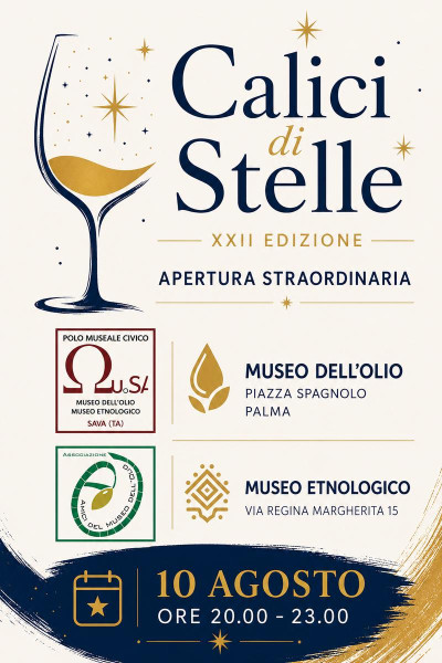 APERTURA STRAORDINARIA DEL POLO MUSEALE IN OCCASIONE DELLA XXII EDIZIONE DI CALICI DI STELLE