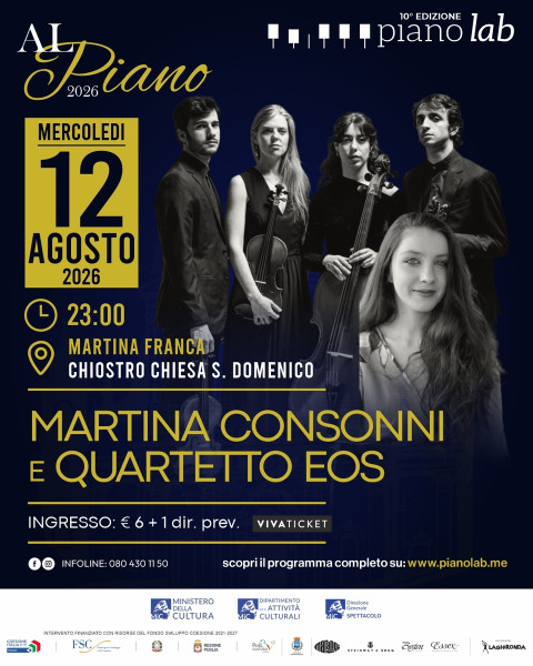 AL PIANO 2026 | Martina Consonni e il Quartetto Eos