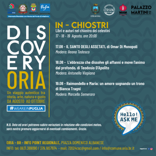 IN - CHIOSTRI: Libri ed autori nel chiostro dei celestini