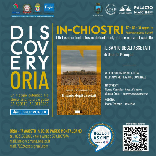 IN - CHIOSTRI: Il santo degli assetati, Omar Di Monopoli