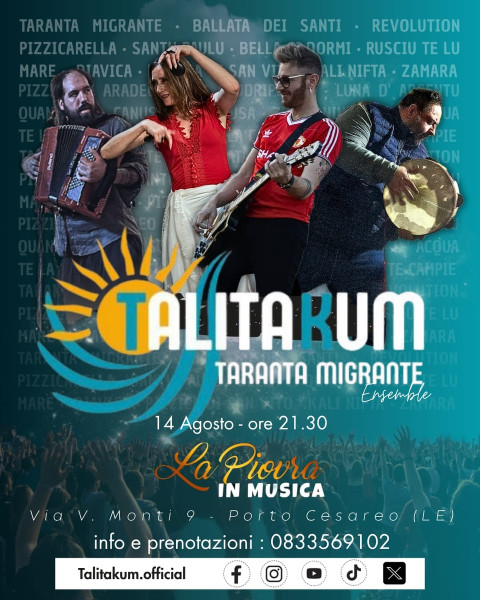 La Piovra in Musica: la Taranta Migrante alla Loggia della Piovra