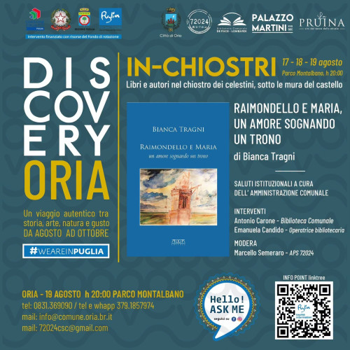 IN - CHIOSTRI: Raimondello e Maria, un amore sognando un trono, Bianca Tragni