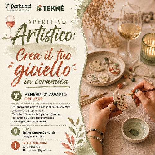 Aperitivo artistico: crea il tuo gioiello in ceramica
