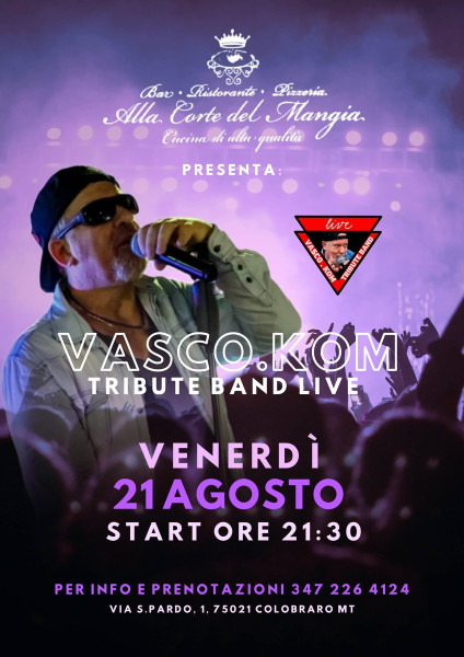 VENERDÌ 21 AGOSTO COLABRARO CANTA VASCO!