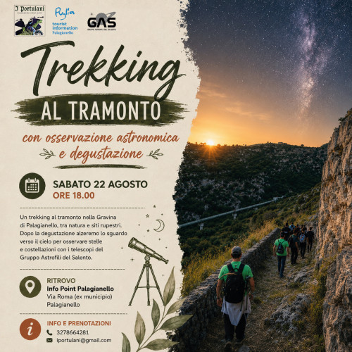 Trekking al Tramonto con osservazione astronomica e degustazione