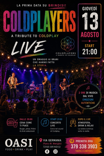 COLDPLAYERS live all'OASI di Parco Maniglio