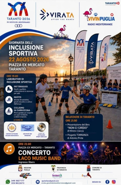 Presentazione del libro NON CI CREDO - La Leggenda di Vito Ditano. GIOCHI DEL MEDITERRANEO - TARANTO 2026 evento collaterale
