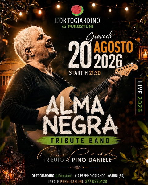 ALMANEGRA Pino Daniele Tribute Band all'ORTOGIARDINO
