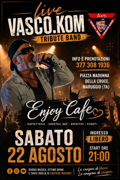 SABATO 22 AGOSTO MARUGGIO CANTA VASCO!