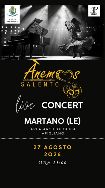 Ànemos in concerto all’Area Archeologica di Apigliano