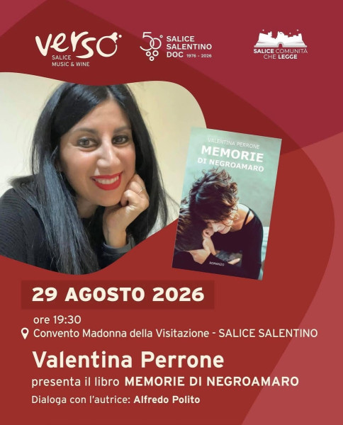 Memorie di Negroamaro: Valentina Perrone a Salice Salentino per i 50 anni della DOC