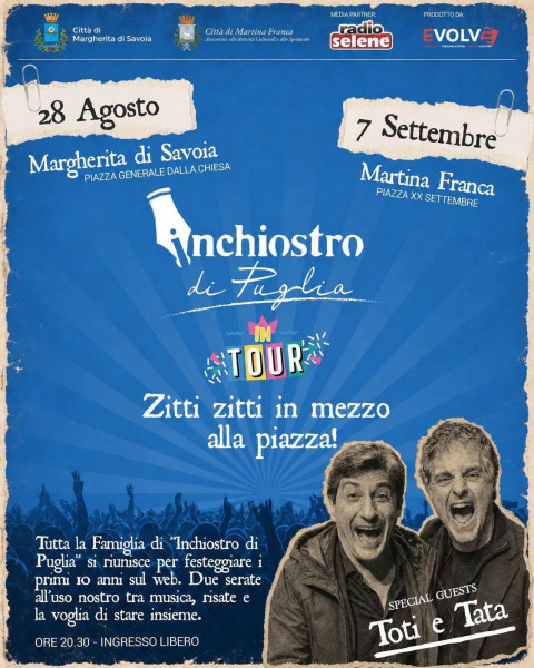 Inchiostro di Puglia In Tour - Zitti zitti in mezzo alla piazza! con Toti e Tata