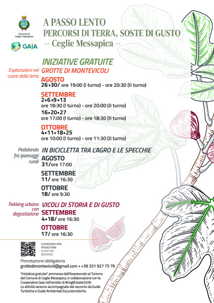 CEGLIE A PASSO LENTO: PERCORSI DI TERRA, SOSTE DI GUSTO GROTTE DI MONTEVICOLI - Esplorazioni nel cuore della terra