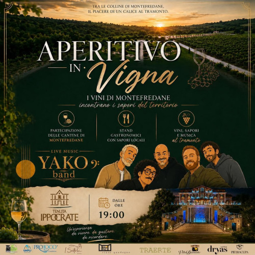 APERITIVO IN VIGNA  IL GUSTO DI MONTEFREDANE AL TRAMONTO!