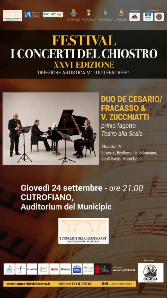 I Concerti del Chiostro – Duo De Cesario/Fracasso e Valentino Zucchiatti