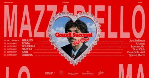 MAZZARIELLO: annuncia oggi i live in giro per l'italia