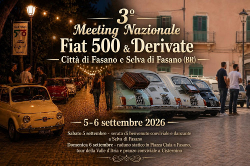 3° Meeting Nazionale Fiat 500 & Derivate: un Weekend di Passione, Tradizione e Turismo