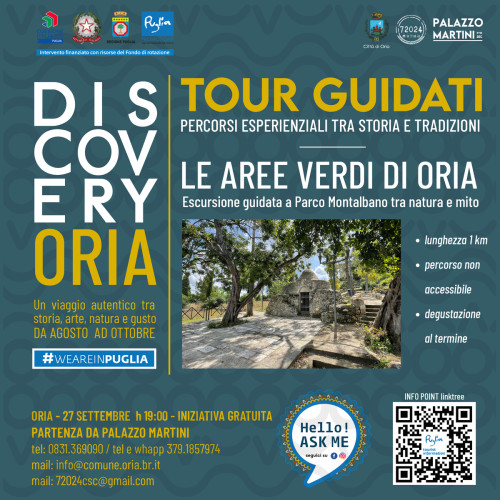 Tour Guidati - Le aree verdi di Oria