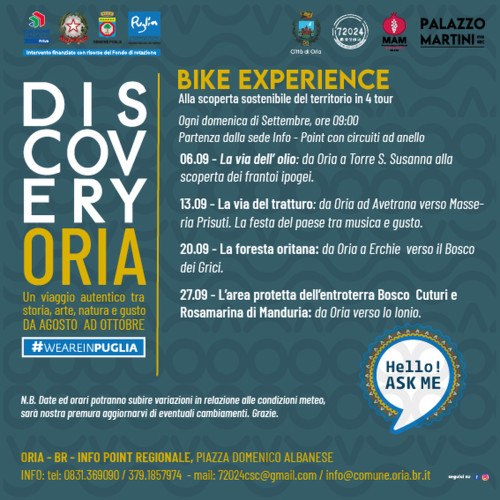 BIKE EXPERIENCE - L'area protetta dell'entroterra Bosco Cuturi e Rosamarina di Manduria