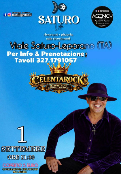 ADRIANO CELENTANO ROCK COVERBAND SULLA TERRAZZA DI LIDO SATURO