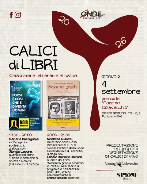Putignano, Secondo appuntamento di "Calici di Libri"