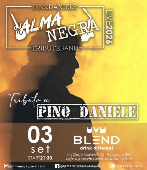 ALMANEGRA Pino Daniele Tribute Band al BLEND Wine Bar