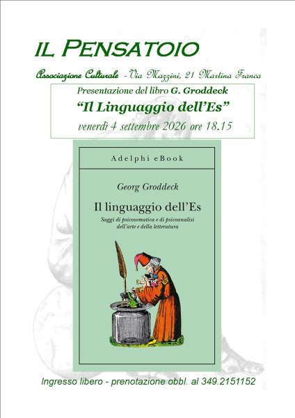 Presentazione del libro "Il Linguaggio dell'Es" di G. Groddeck
