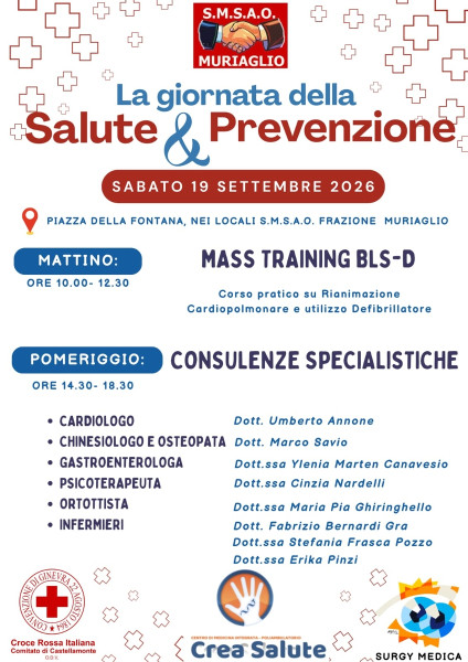 Torna a Muriaglio la "Giornata della Salute e della Prevenzione"