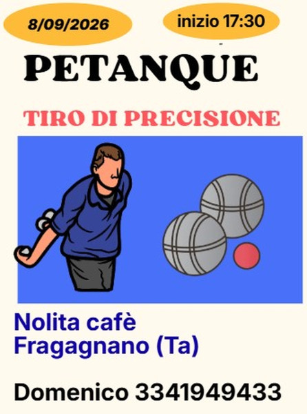Torneo di Petanque Tiro di precisione