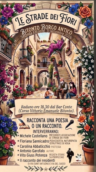 Torna Le Strade dei Fiori: nel Borgo Antico di Bitonto