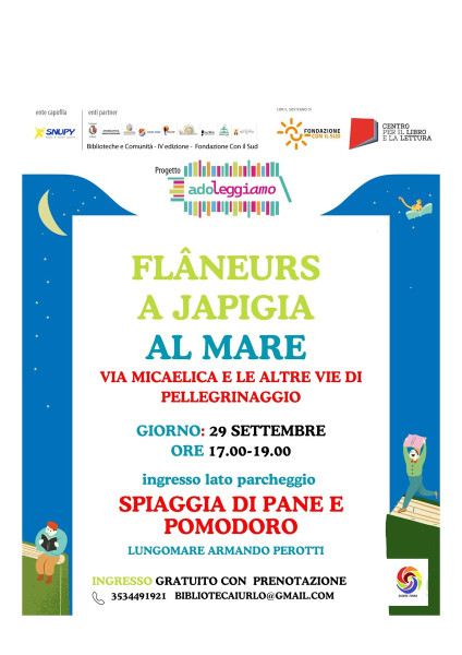 FLANEURS A JAPIGIA: Passeggiata narrativa ed esperienziale IL MARE.
