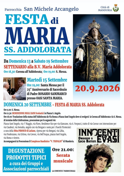 Innocenti Evasi Live- Festa di Maria SS. Addolorata