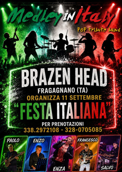 Festa Italiana al Brazen Head: Il Tempio del Blues si tinge del tricolore!