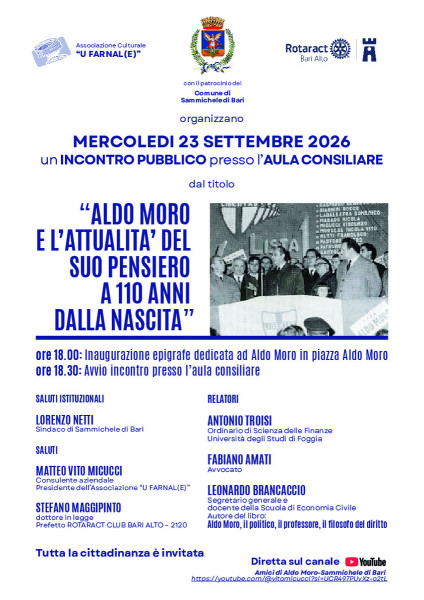 A.Moro e l’attualità del pensiero a 110 anni dalla nascita
