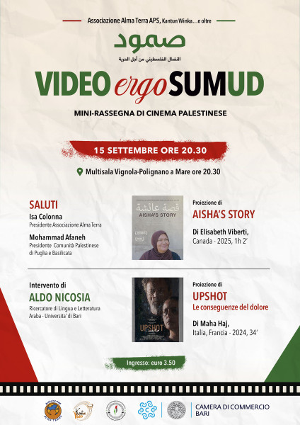 Rassegna 'VIDEO ergo SUMud' -Film Aisha's Story e Upshot
