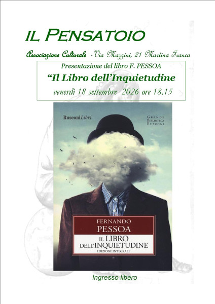 Presentazione de "Il Libro dell'Inquietudine" di F. Pessoa