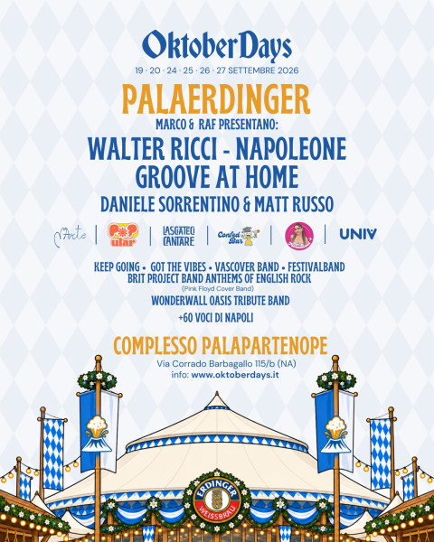 OktoberDays con Walter Ricci, Napoleone e Groove at Home