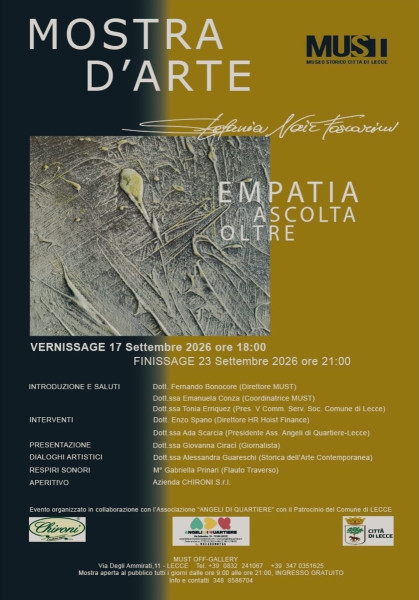 La mostra di Stefania Nair Foscarini al MUST Off Gallery di Lecce