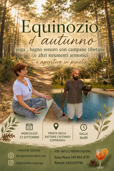 Yoga & Bagno sonoro con campane tibetane e altri strumenti armonici in Pineta