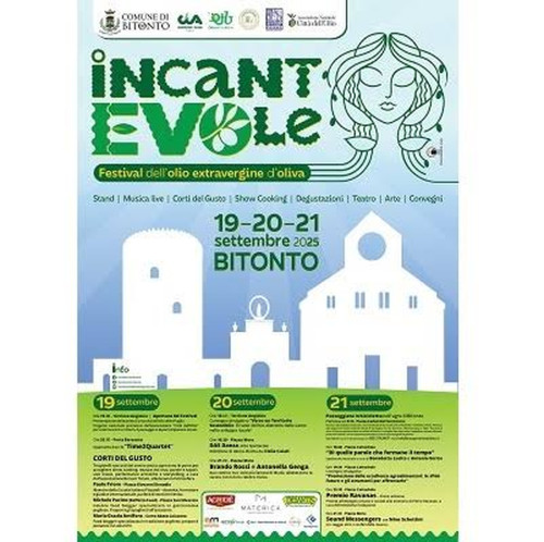 La seconda edizione di IncantEVOle, il Festival dell'Olio Extravergine di Oliva