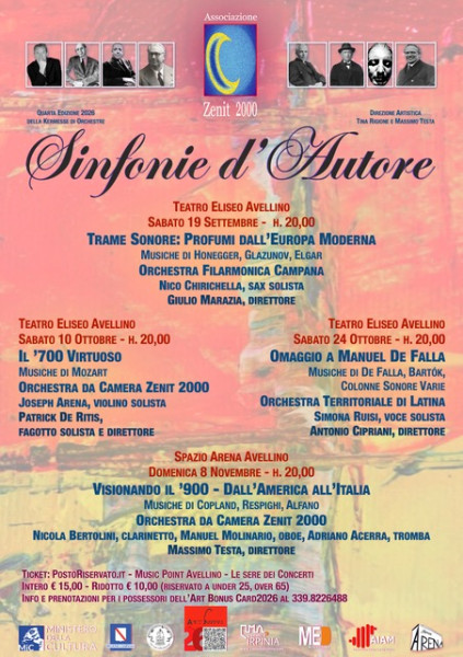 Trame sonore: profumi dall’Europa moderna - Orchestra Filarmonica Campana, Nico Chirichella, Giulio Marazia