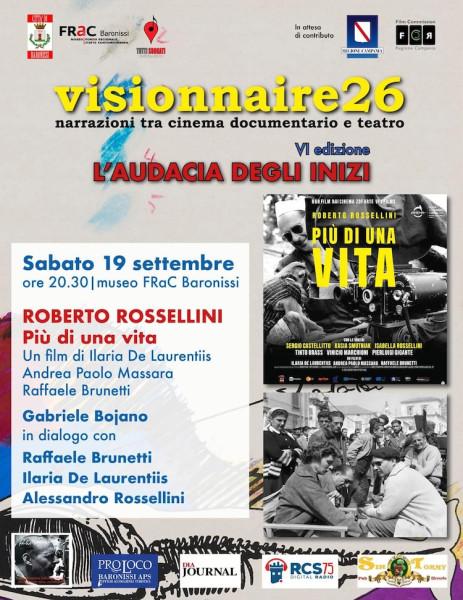 Visionnaire26: Roberto Rossellini – Più di una vita con Raffaele Brunetti e Alessandro Rossellini