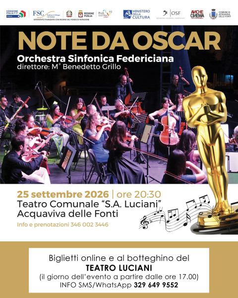 Note da Oscar | con l'Orchestra Sinfonica Federiciana