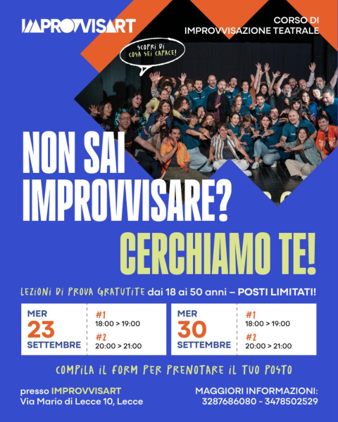 Lezioni prova gratuite di improvvisazione teatrale