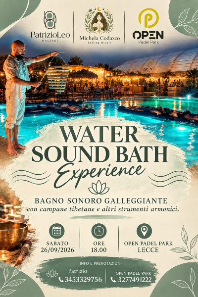 Water sound Bath experience
